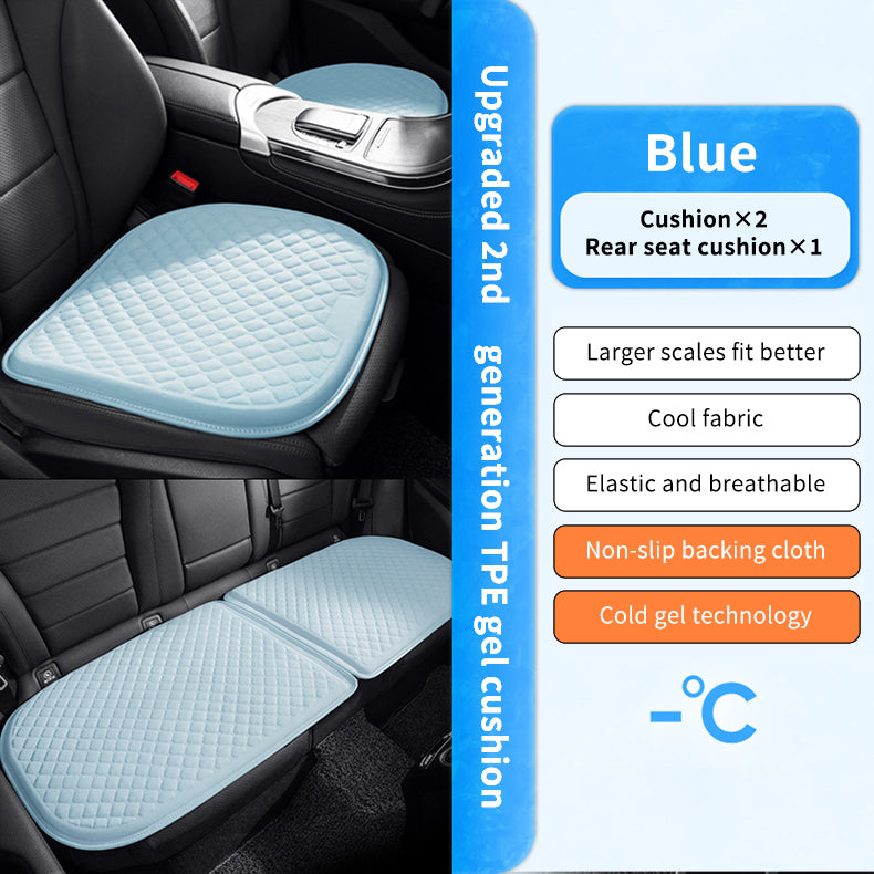 Integrated Gel Seat Cushion Pad Car Accessories Soft Travel Foldable Cooling Wheelchairs Gel Seat Cushions with Cover