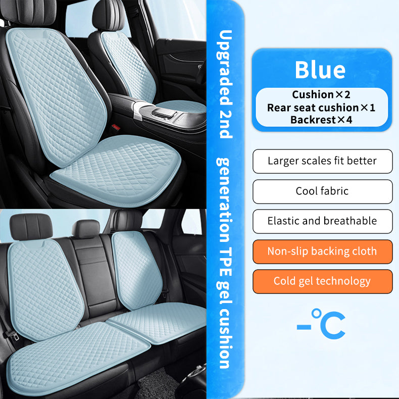 Integrated Gel Seat Cushion Pad Car Accessories Soft Travel Foldable Cooling Wheelchairs Gel Seat Cushions with Cover