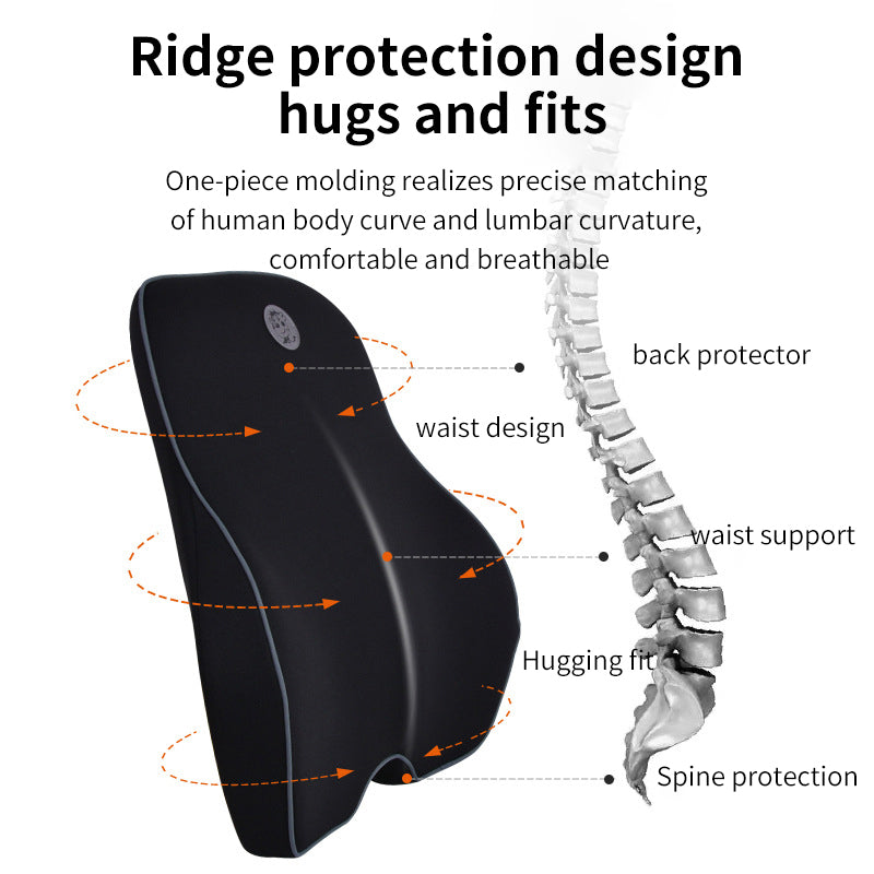 Seat Cushion Car Headrest Orthopedic Chair Ergonomic Pillows Sciatica Office Memory Foam Back Support Lumbar Cushion