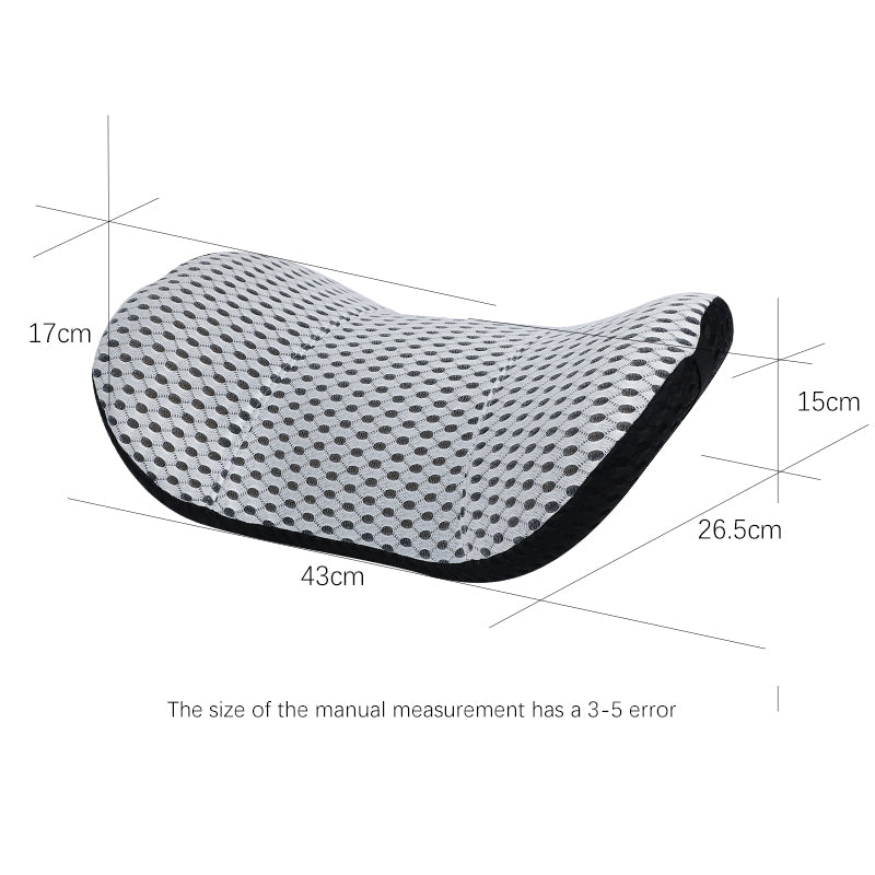 Eco-friendly Cotton Memory Foam Lumbar Support Cushion with 4D Breathable Mesh Fabric for Car and Home