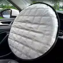 Universal Car Steering Wheel Cover – Anti-Slip Breathable Heat-Resistant Sun Protection Steering Wheel Protector - Delicate Leather