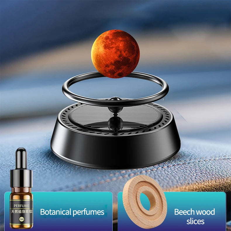 Solar Energy Rotating Star Car Perfume Aromatherapy Luxury Smell Car Air Fragrance Freshener