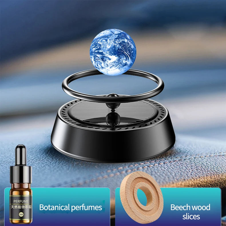 Solar Energy Rotating Star Car Perfume Aromatherapy Luxury Smell Car Air Fragrance Freshener