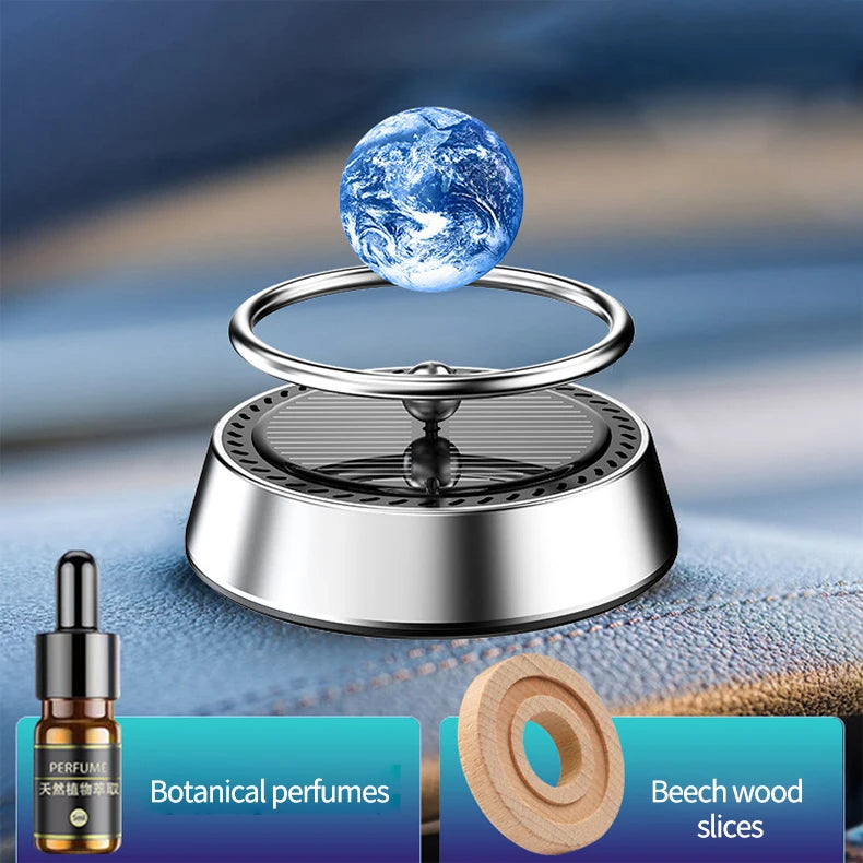 Solar Energy Rotating Star Car Perfume Aromatherapy Luxury Smell Car Air Fragrance Freshener