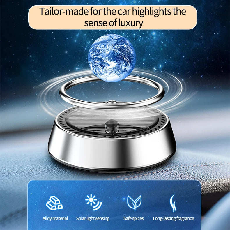 Solar Energy Rotating Star Car Perfume Aromatherapy Luxury Smell Car Air Fragrance Freshener