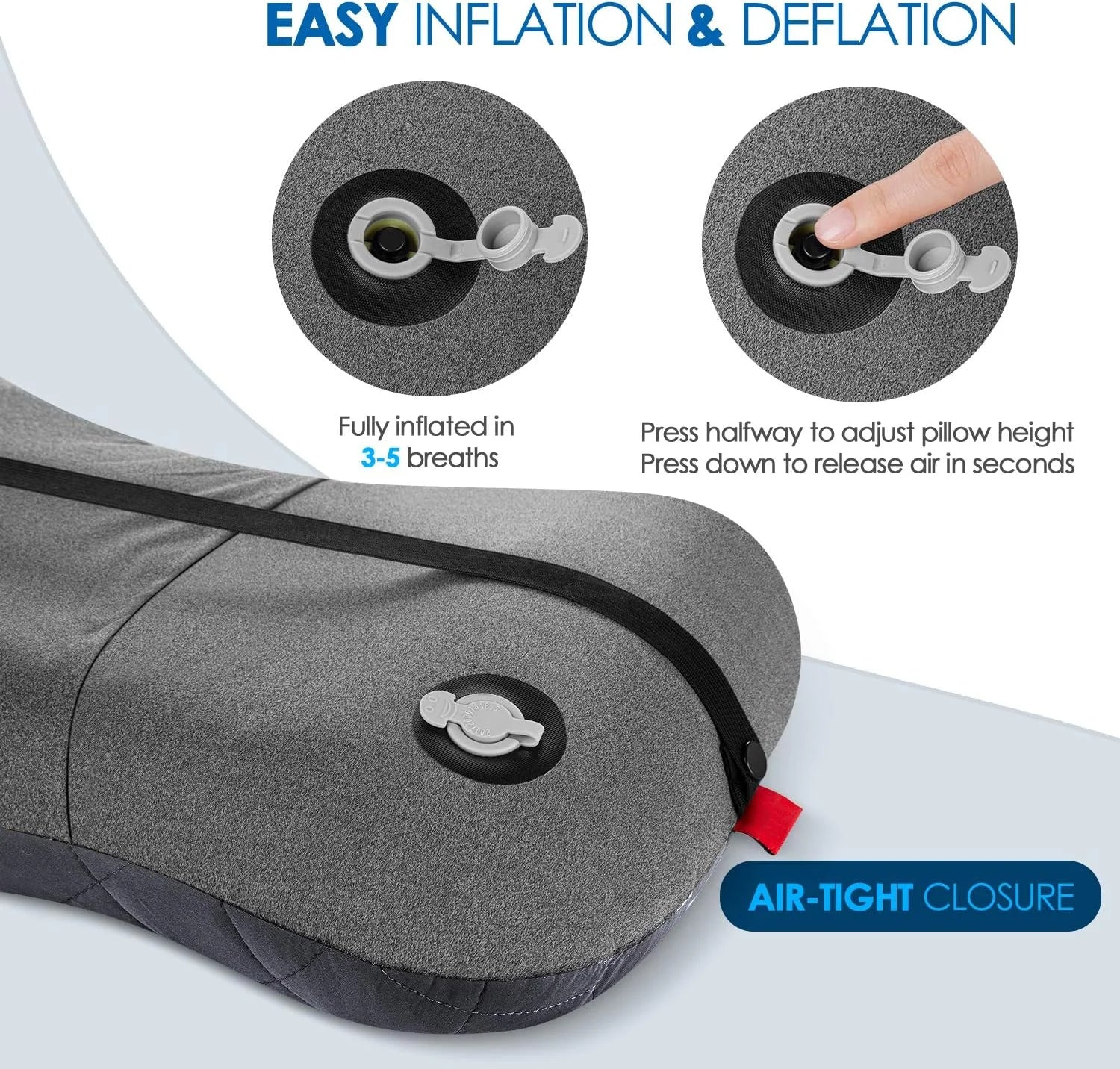 Ultralight Inflatable Neck and Lumbar Support Pillow – Perfect for Camping, Travel, and Sleep