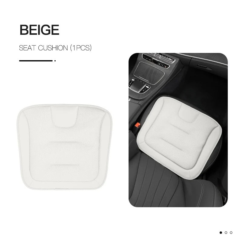 3D Embossed Car Seat Cushion – Universal Nappa-Style Leather Seat Protector for All Seasons - Delicate Leather  