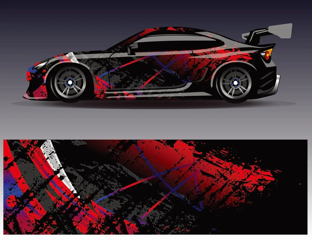 Car Side Stripe Decal – Glossy PVC Body Graphic Vinyl Sticker - Delicate Leather