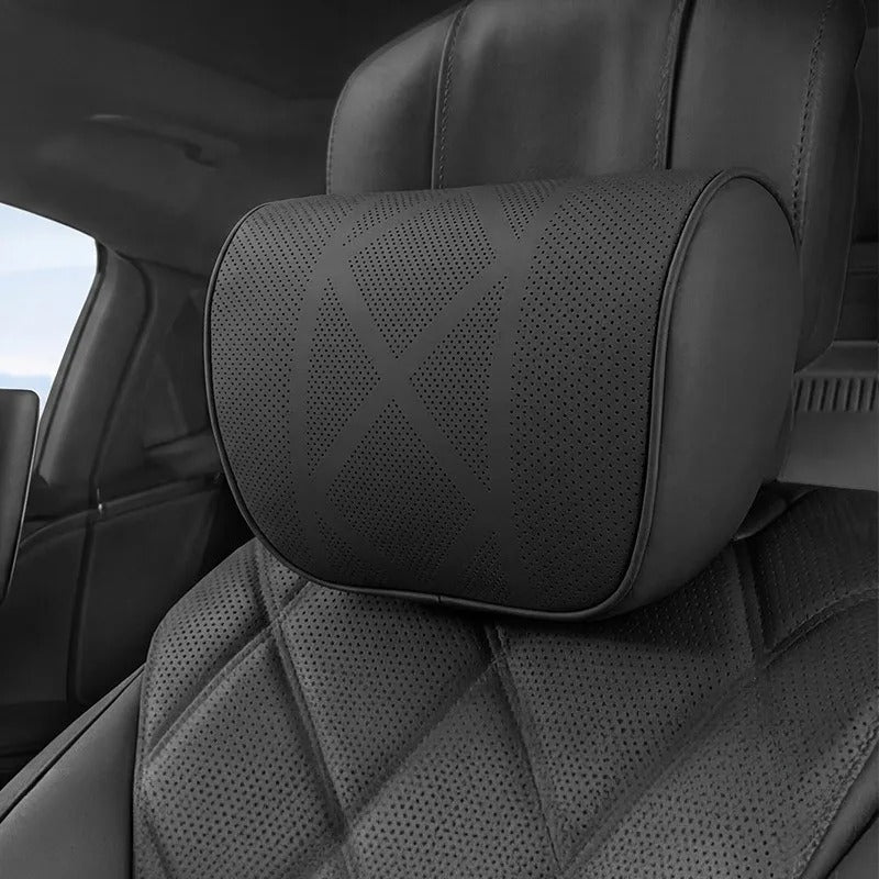 Nappa Leather Car Neck Pillow & Waist Pillow Set – Universal Car Seat Accessories - Delicate Leather