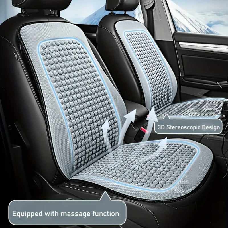 Summer Gel Car Seat Cushion – Breathable Ice Silk Cooling Seat Pad - Delicate Leather