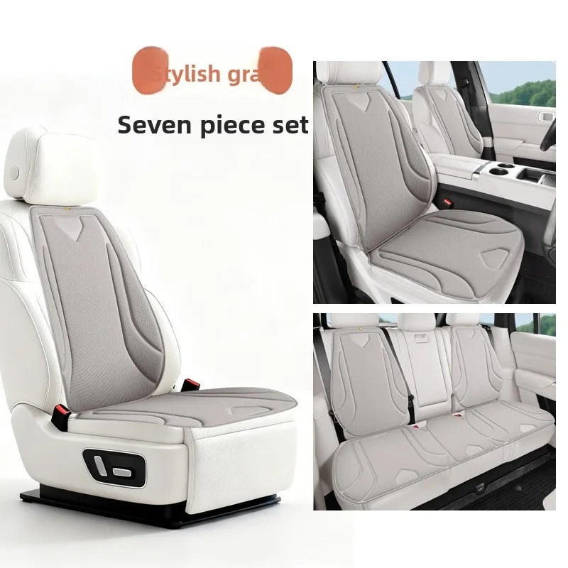 Universal Seaweed Fiber Car Seat Cover – Breathable Non-Slip Luxury Seat Protector - Delicate Leather