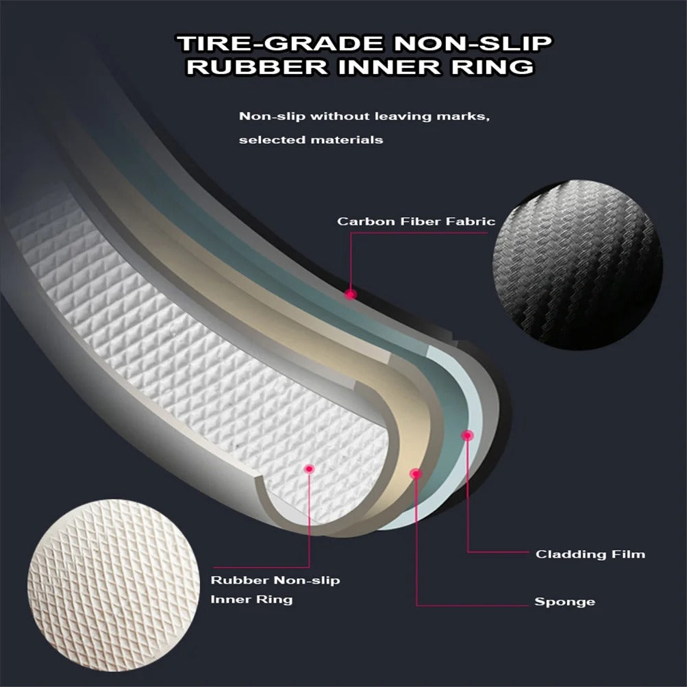 38cm Carbon Fiber Leather Steering Wheel Cover – Breathable, Non-Slip, Compatible with BMW 1/3/5 Series, X1, X3, X5, X6 - Delicate Leather  