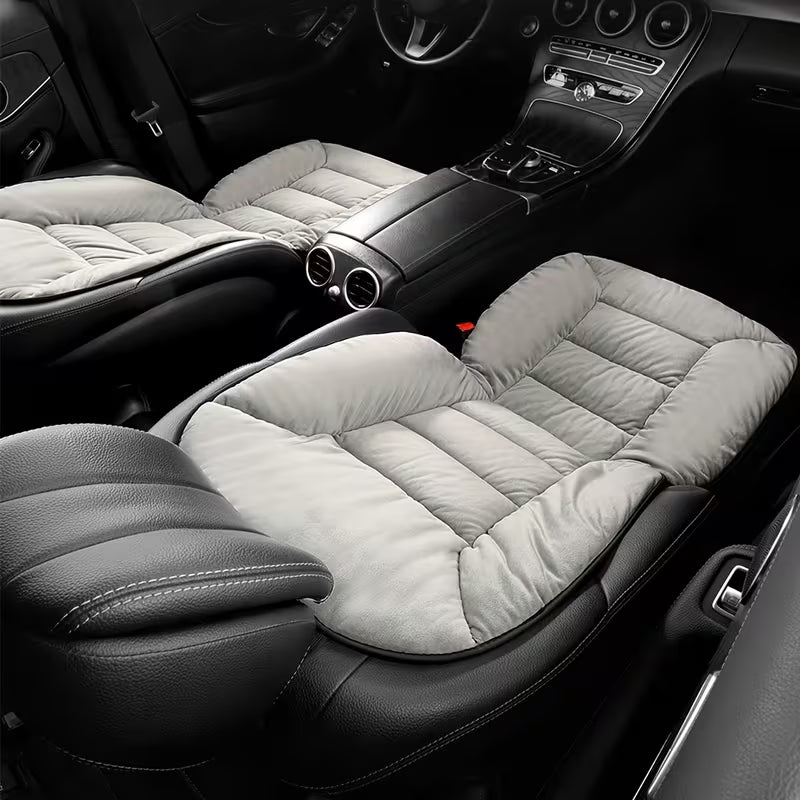 Universal Car Seat Cushion, Soft Plush Seat Pad for Front Seats, Warm Autumn & Winter Car Seat Cover - Delicate Leather