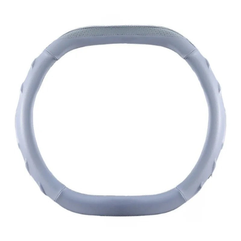 Nappa Leather Steering Wheel Cover 38cm – Universal Anti-Slip Car Steering Grip - Delicate Leather