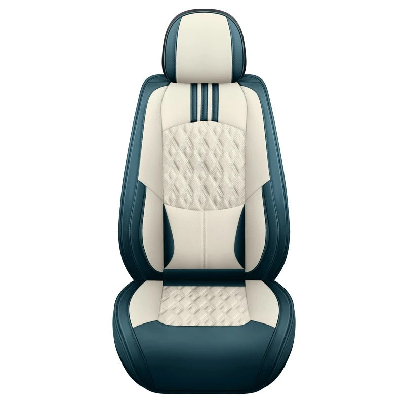 Universal Leather Front Car Seat Covers – Waterproof Breathable Memory Foam Seat Protectors - Delicate Leather