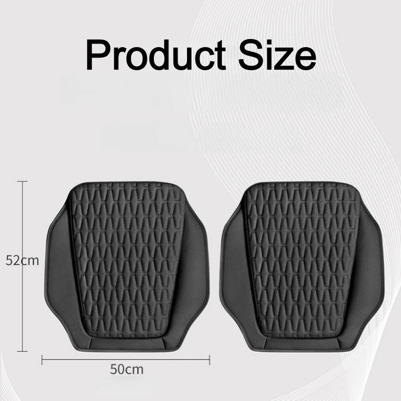 PU Leather Car Seat Cushion – Breathable Anti-Slip Universal Single Seat Pad - Delicate Leather  