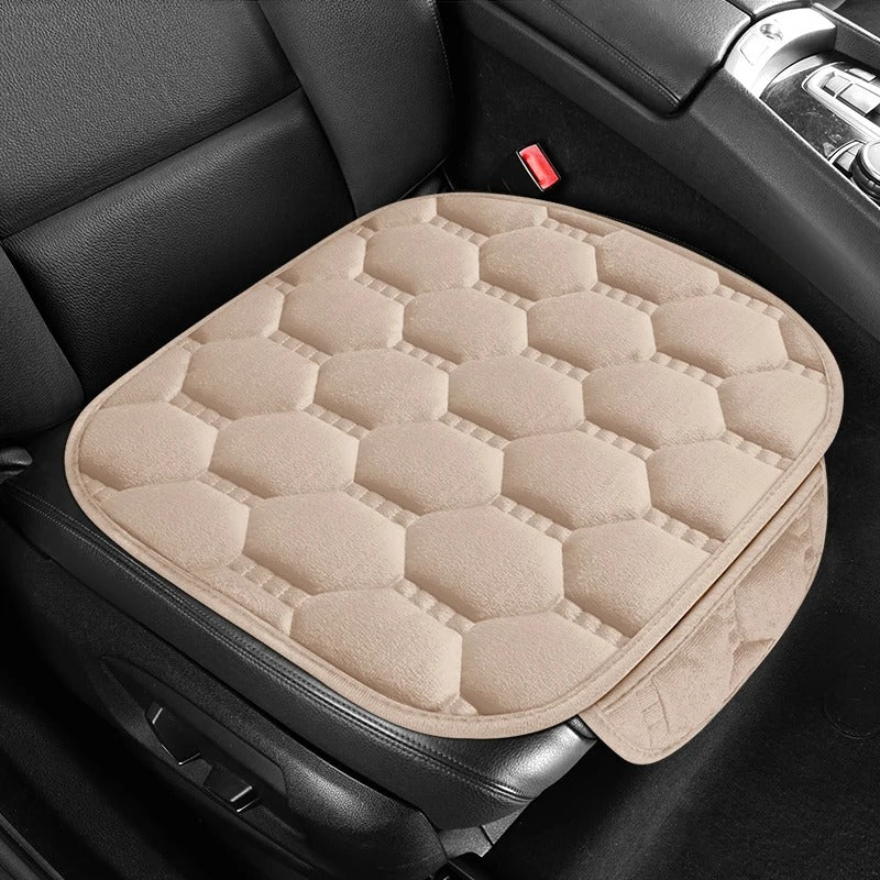 Winter Plush Car Seat Cushion – Thick Velvet Universal Seat Cover with Non-Slip Design - Delicate Leather