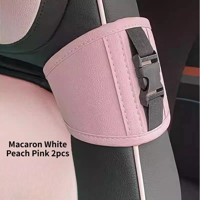Car Seat Belt Fixer Extender – Universal Interior Seat Belt Adjustment Accessory - Delicate Leather  