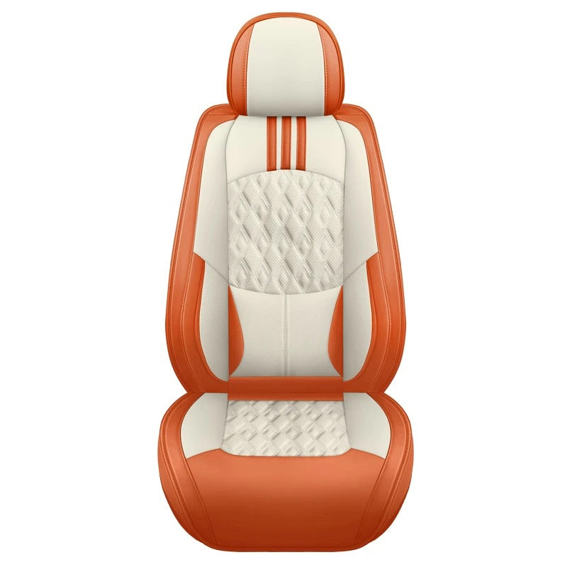 Universal Leather Front Car Seat Covers – Waterproof Breathable Memory Foam Seat Protectors - Delicate Leather