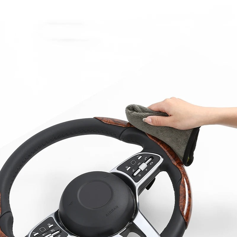 Universal Carbon Fiber Steering Wheel Cover – Lightweight Sport-Style Interior Grip - Delicate Leather
