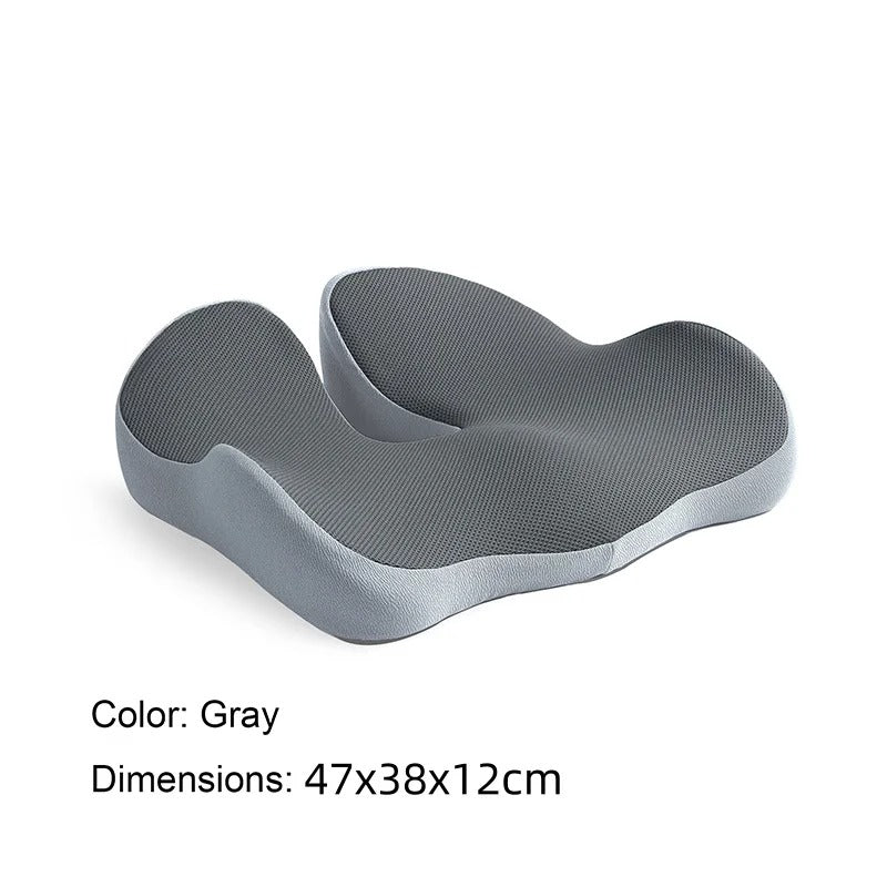 Portable Memory Foam Car Seat Cushion – Ergonomic Slow Rebound Breathable Seat Pad - Delicate Leather