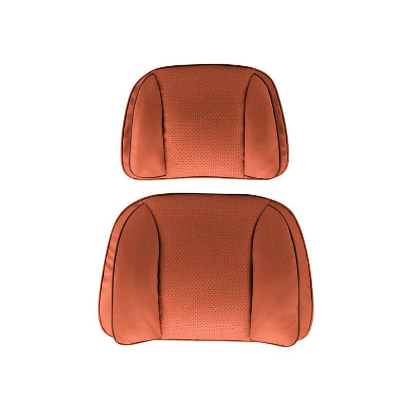 Premium Car Headrest & Lumbar Pillow – Universal Adjustable Neck & Back Cushion - Delicate Leather