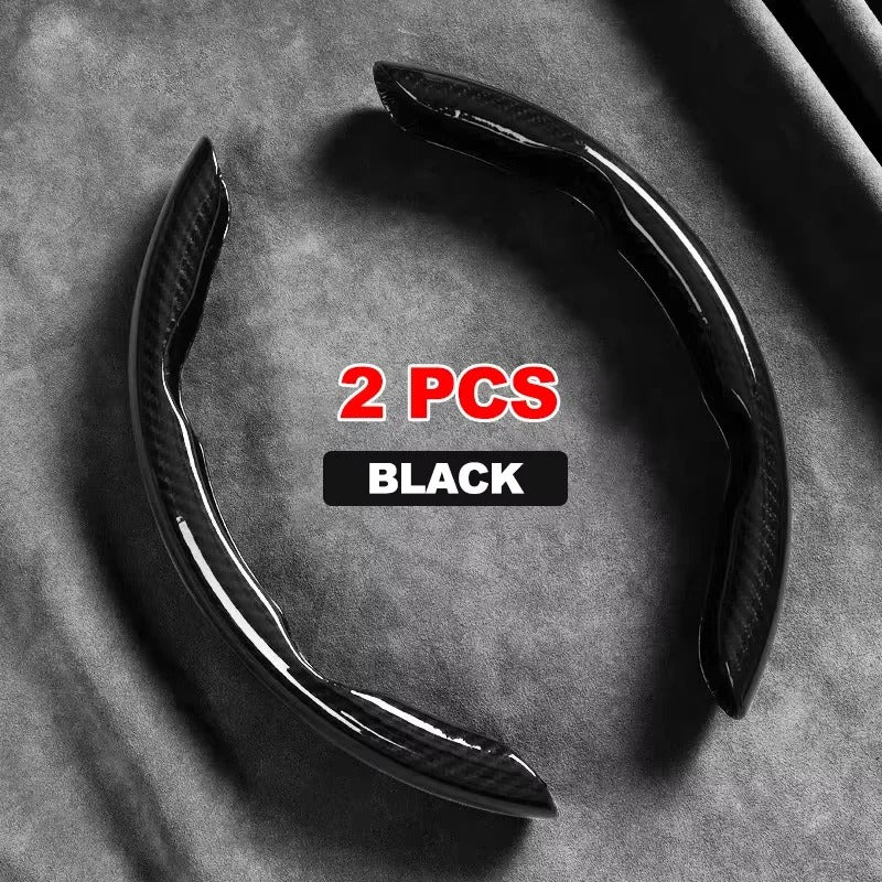 Carbon Fiber Pattern Steering Wheel Cover – Universal Fit, Non-Slip, All-Season Design - Delicate Leather  