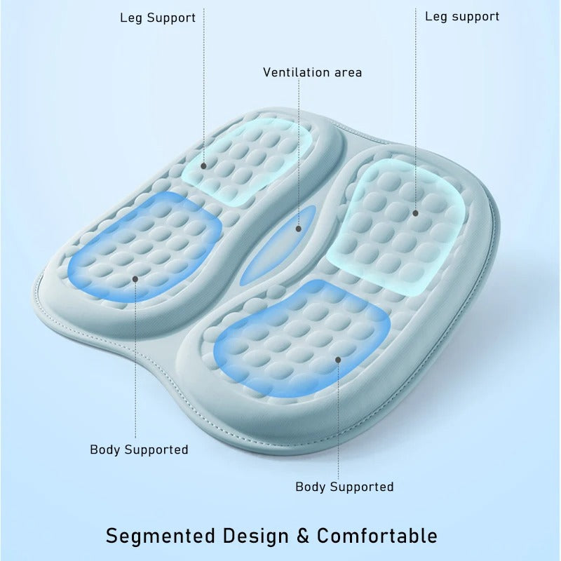 TPE Cooling Gel Seat Cushion – Breathable Ice Silk Summer Seat Pad for Car, Office & Home - Delicate Leather