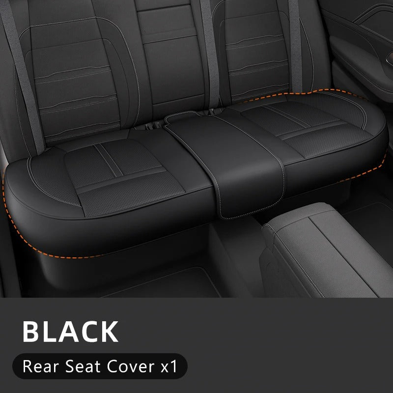 Nappa Leather Car Seat Covers – Waterproof, Universal Fit with Surround Bottom Design | Luxury Seat Protector for Cars, SUVs, Pickups - Delicate Leather