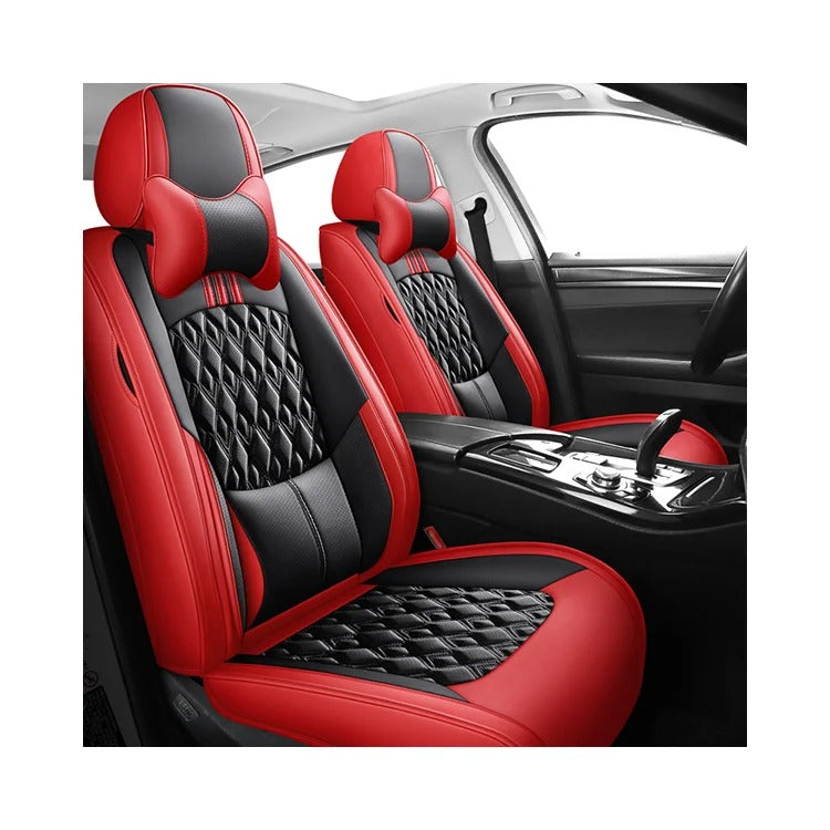 Universal Leather Front Car Seat Covers – Waterproof Breathable Memory Foam Seat Protectors - Delicate Leather