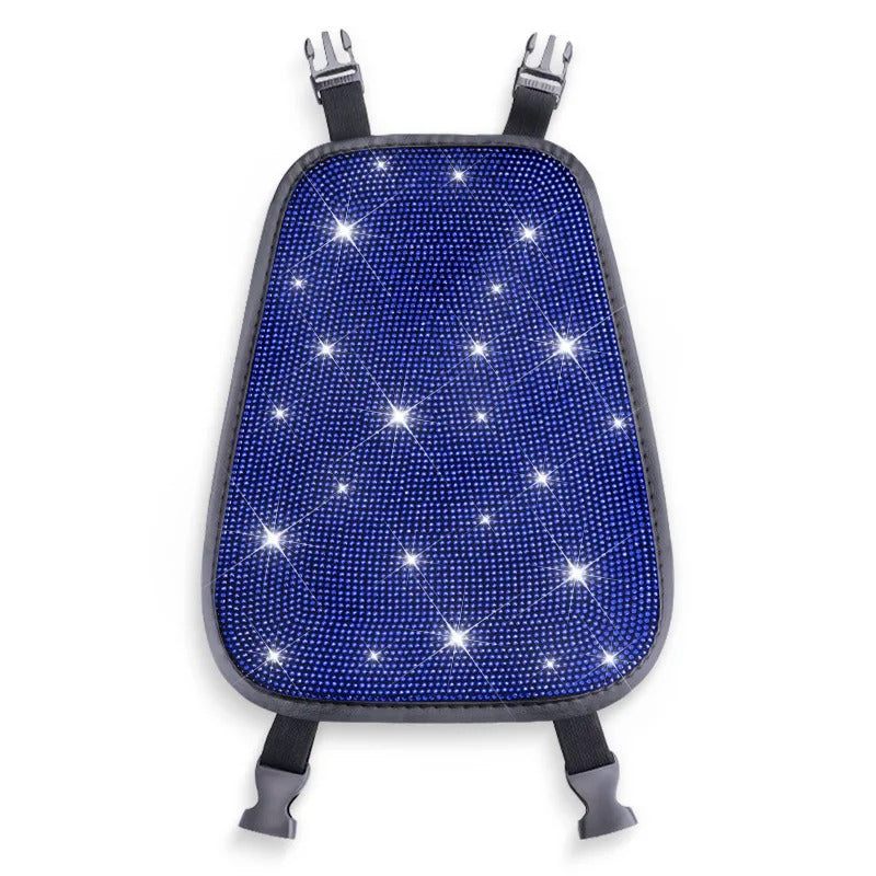 1PC Bling Car Seat Headrest Cover – Rhinestone Plush Headrest Cushion Protector Universal Auto Interior Accessory - Delicate Leather
