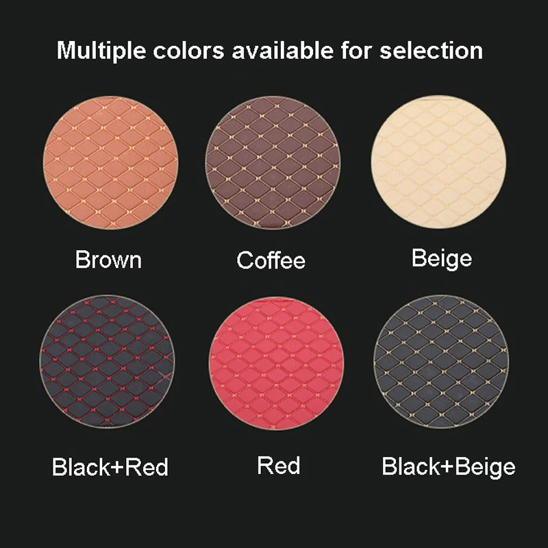Universal Leather Car Floor Mats – 4-Piece Set with Multi-Layer Design - Delicate Leather