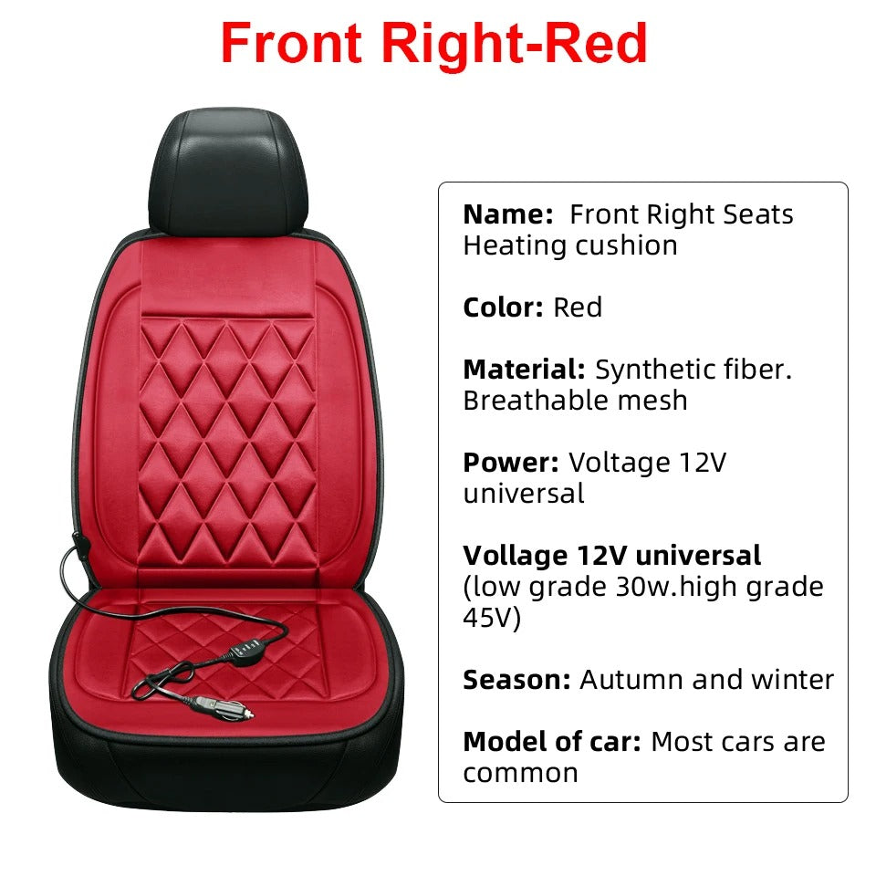 12V Car Power Pad Cover – Cotton Fiber Universal Interior Mat for Winter Use - Delicate Leather  