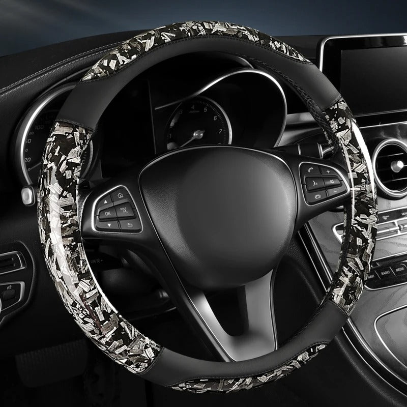 Universal Leather Steering Wheel Cover 37-38cm – Top Layer Leather Non-Slip Car Steering Wheel Protector - Delicate Leather