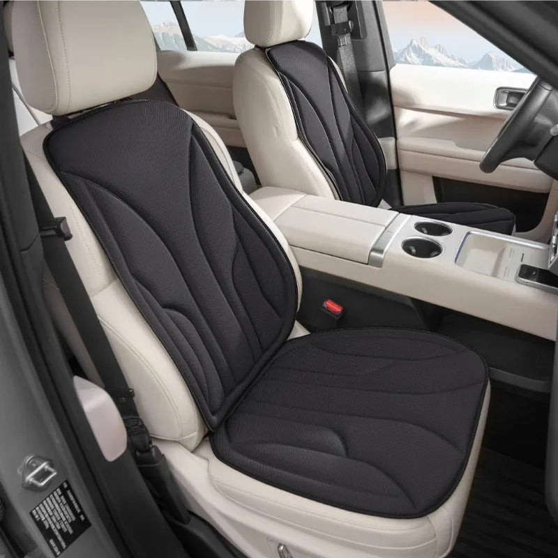 Algae Fiber Car Seat Cover Full Set – Universal Breathable Non-Slip Seat Cushion Set - Delicate Leather  