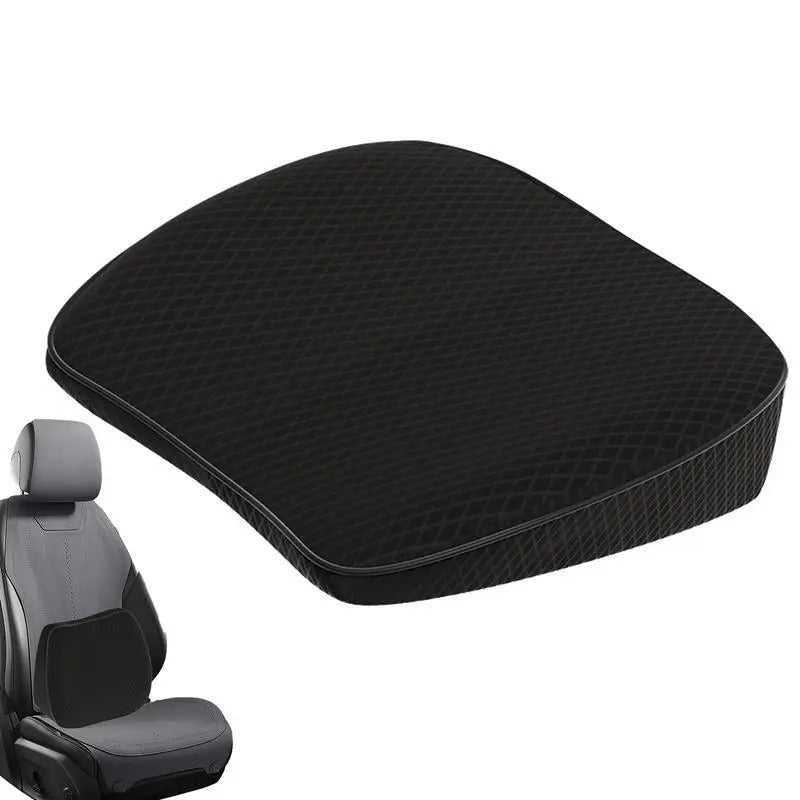 Wedge Car Seat Cushion – Ergonomic Booster Seat Pad with Breathable 3D Cooling Fabric - Delicate Leather  