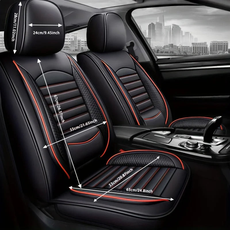 Universal PU Leather Car Seat Covers – Waterproof Breathable Front Seat Protectors - Delicate Leather
