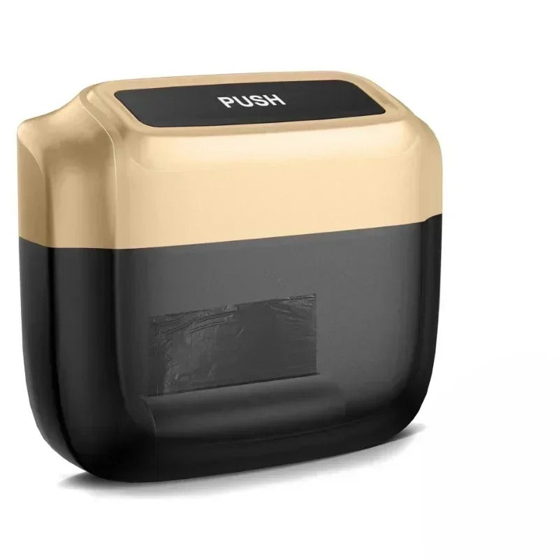 Premium Plastic Pressing Car Trash Bin – Waterproof & Leakproof ABS Storage Bucket, Fine Craftsmanship, Durable Interior Organizer - Delicate Leather  