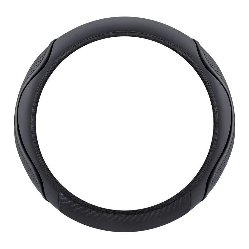 Microfiber Leather Steering Wheel Cover – Universal 37–38cm Anti-Slip Comfort Grip - Delicate Leather