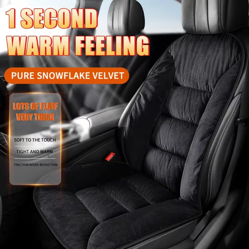 Universal Car Seat Cushion, Soft Plush Seat Pad for Front Seats, Warm Autumn & Winter Car Seat Cover - Delicate Leather