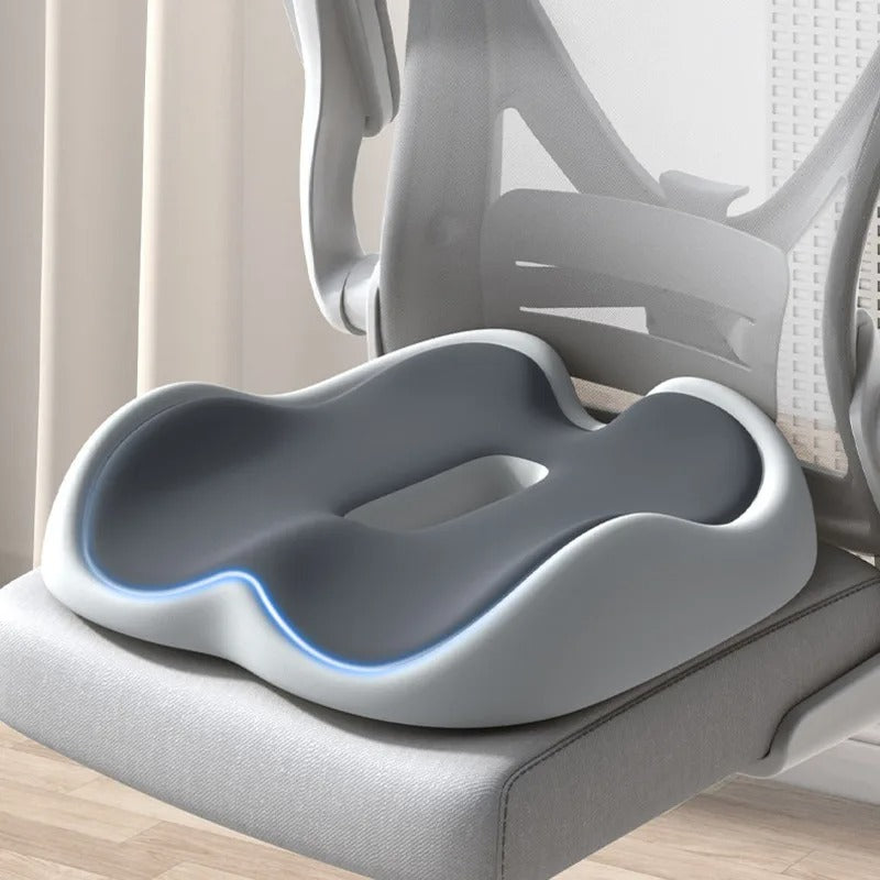Memory Foam Chair Seat Cushion – Breathable Anti-Slip Pad for Office & Car - Delicate Leather
