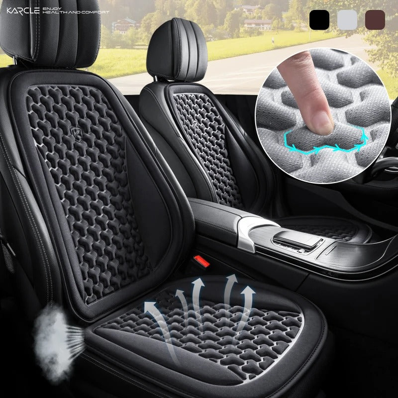 Universal 3D Breathable Car Seat Cover Set – Sweatproof Seat Protectors for Front & Rear Seats - Delicate Leather