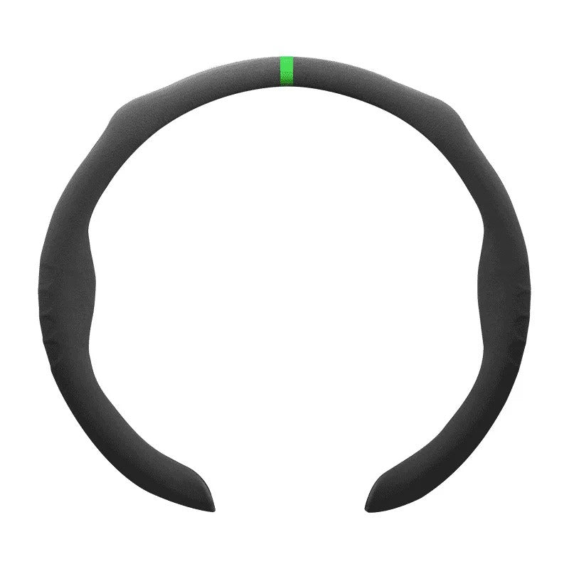 Suede Steering Wheel Cover – Anti-Slip Universal 36–38cm Fit Interior Accessory - Delicate Leather  