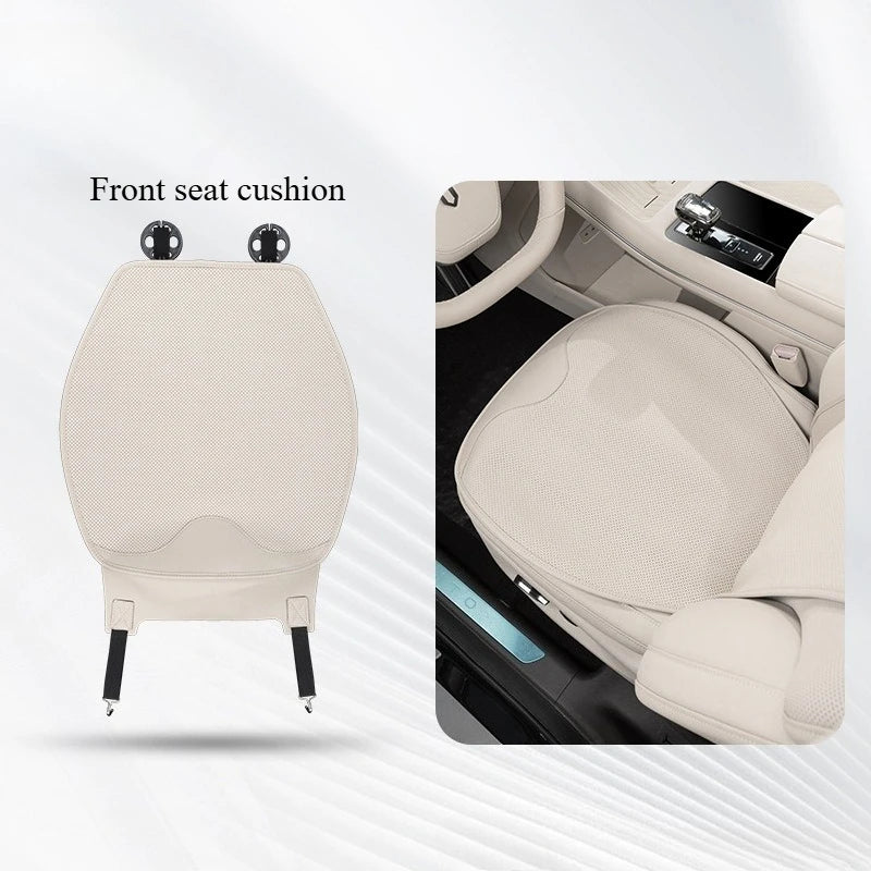 Universal Nappa Leather Car Seat Cushion – All-Season Soft Seat Cover Protector - Delicate Leather  