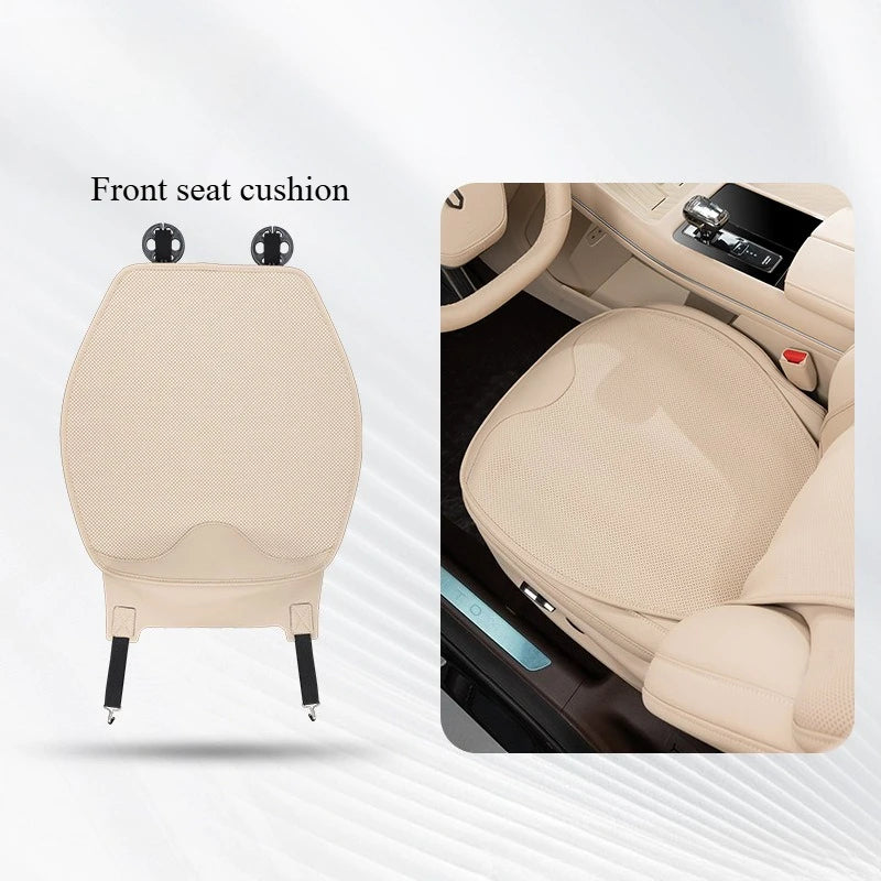Universal Nappa Leather Car Seat Cushion – All-Season Soft Seat Cover Protector - Delicate Leather  