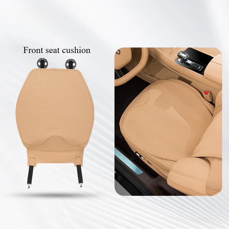 Universal Nappa Leather Car Seat Cushion – All-Season Soft Seat Cover Protector - Delicate Leather  