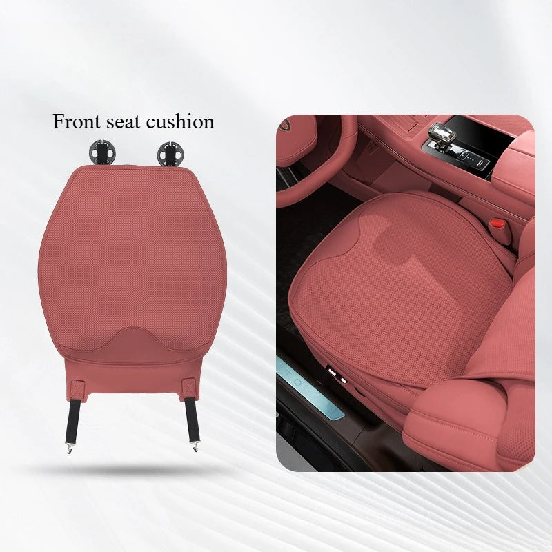 Universal Nappa Leather Car Seat Cushion – All-Season Soft Seat Cover Protector - Delicate Leather  