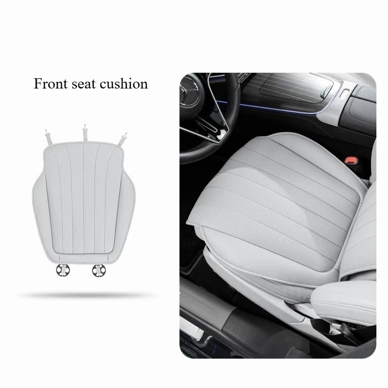 2025 Premium Nappa Leather Universal Car Seat Cushion – Breathable Perforated Design for All-Season Comfort – All-Season Universal Accessory - Delicate Leather  
