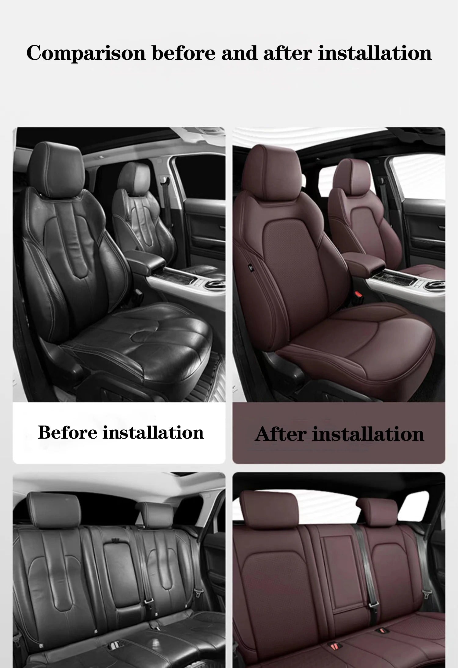 NAPPA Genuine Leather Car Seat Cover – Premium Auto Interior Cushion for Car, Gift For Mother's Day 2025 - Delicate Leather  