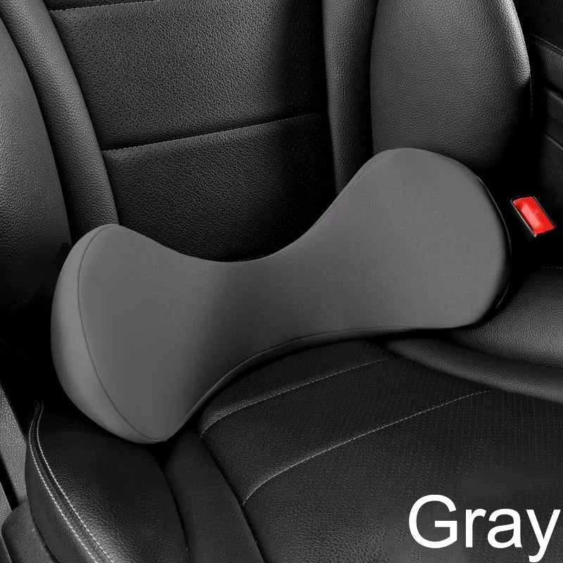 Memory Foam Car Lumbar Cushion – Breathable Waist Support Pad for Car and Office - Delicate Leather  